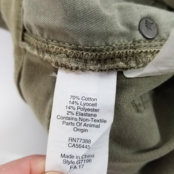 Madewell Green High Rise Skinny Raw Hem Jeans - Picture 6 of 6